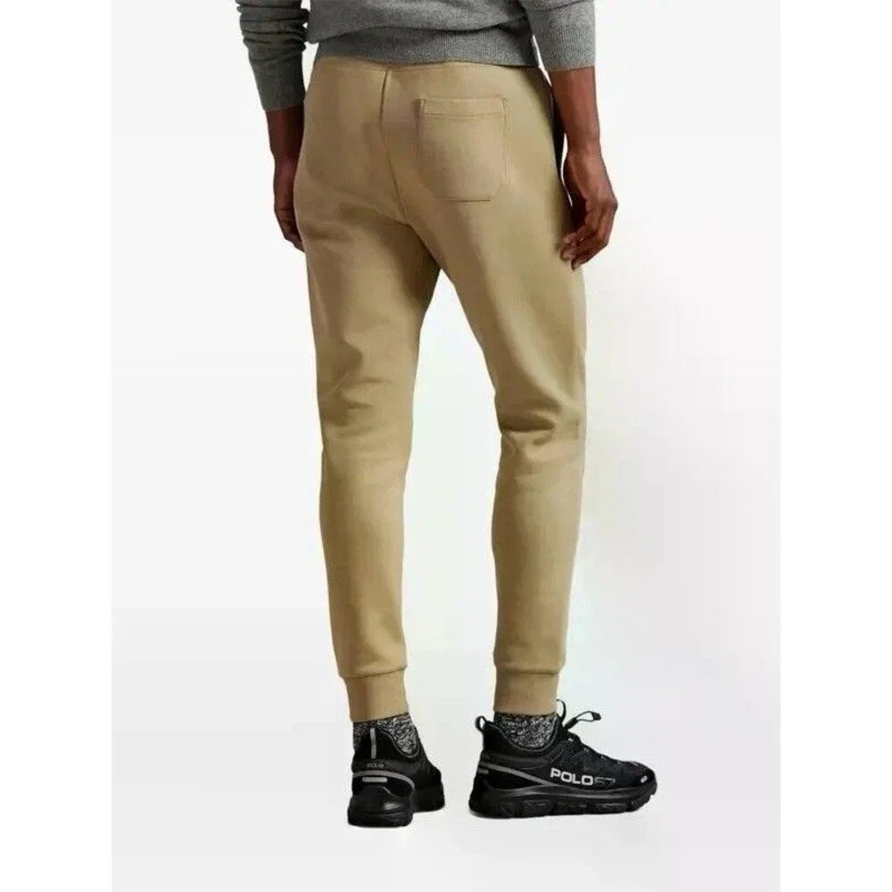 Polo Ralph Lauren Jogger Sweatpants Men Sz S Khaki Tan Nautical coastal EUC